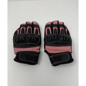 BILT Women's Motorcycle Riding Gloves Leather Black and Pink Size XS BLG-33